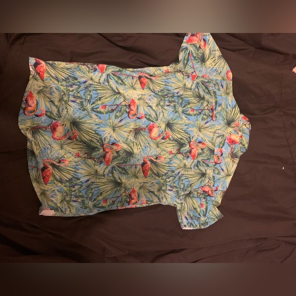 Fried Denim NYC Hawaiian shirt with flamingo print - Picture 4 of 8